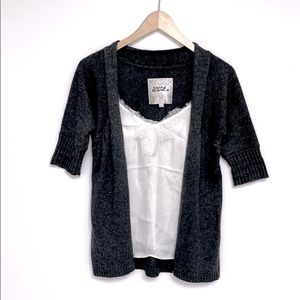 Open Front Grey Cardigan XS